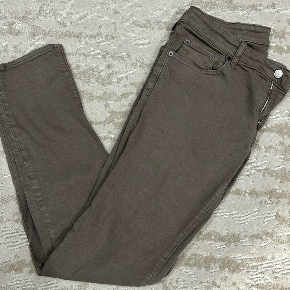 Bonobos stretch travel jeans- 33/34 Tailored fit - dark taupe